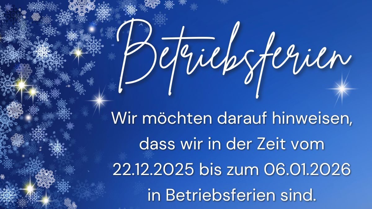 Betriebsferien 2025-26