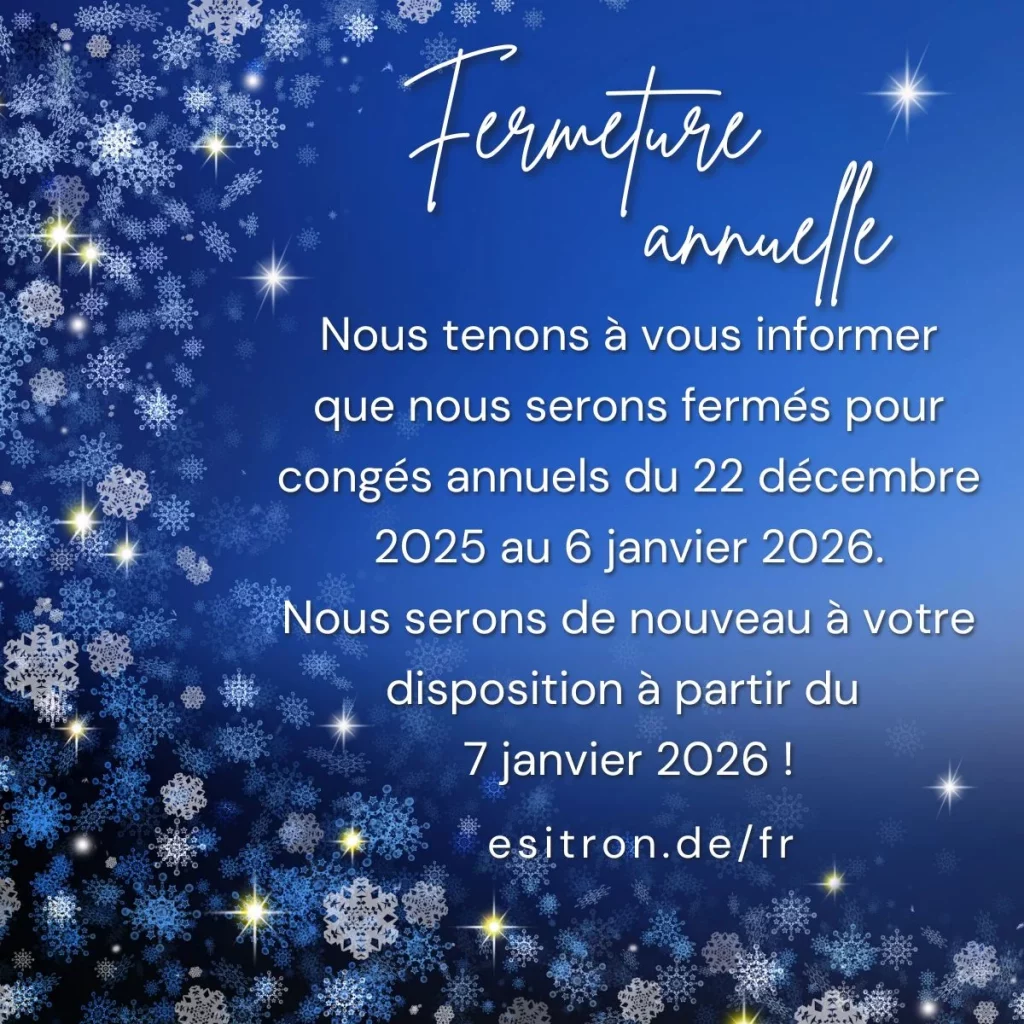 Fermeture annuelle 2025-26