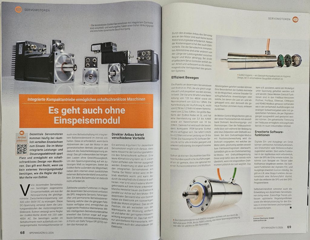 Artikel esitron im SPS Magazin Ausgabe 5 26