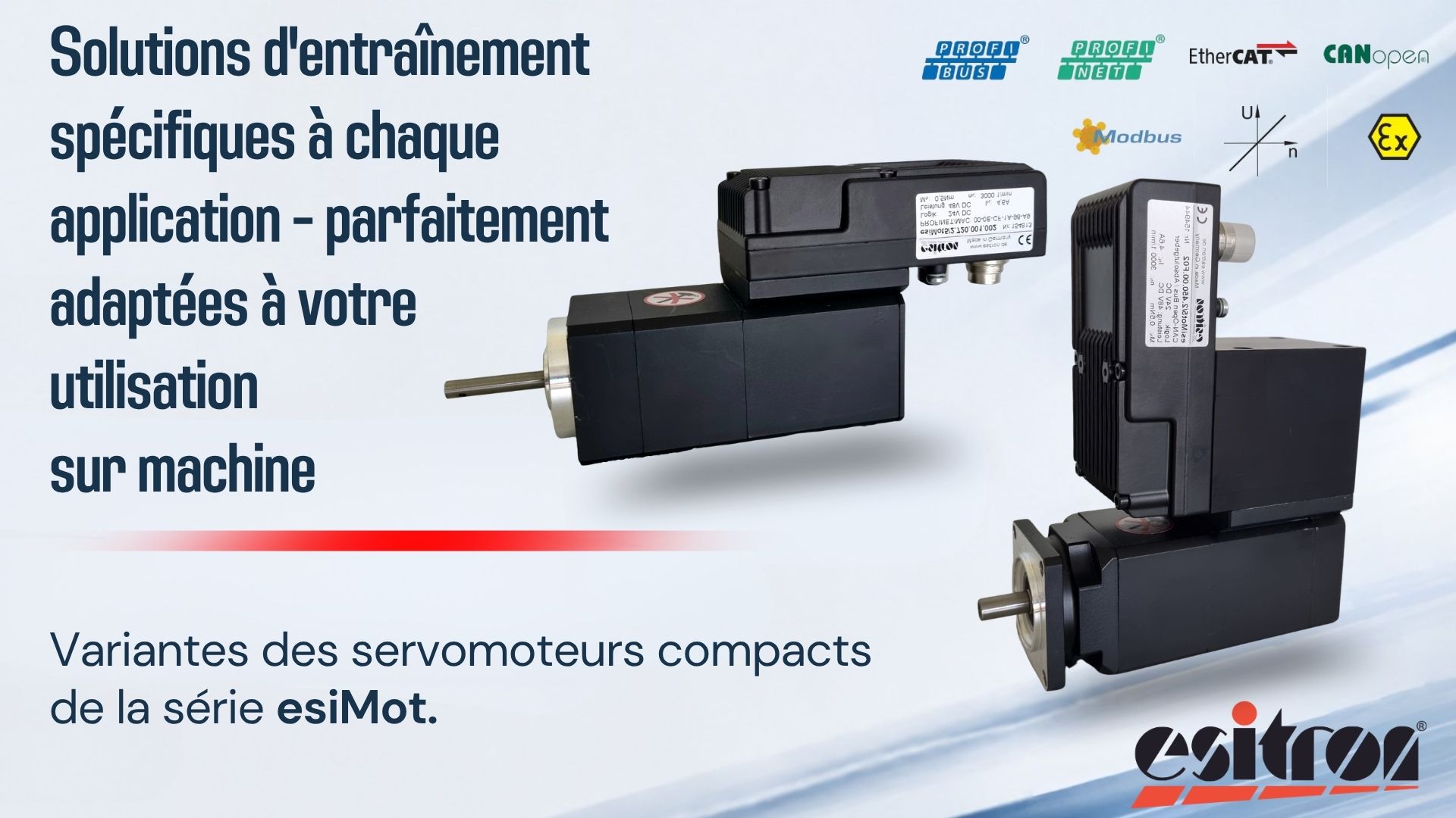 Variantes des servomoteurs compacts de la série esiMot esitron quer