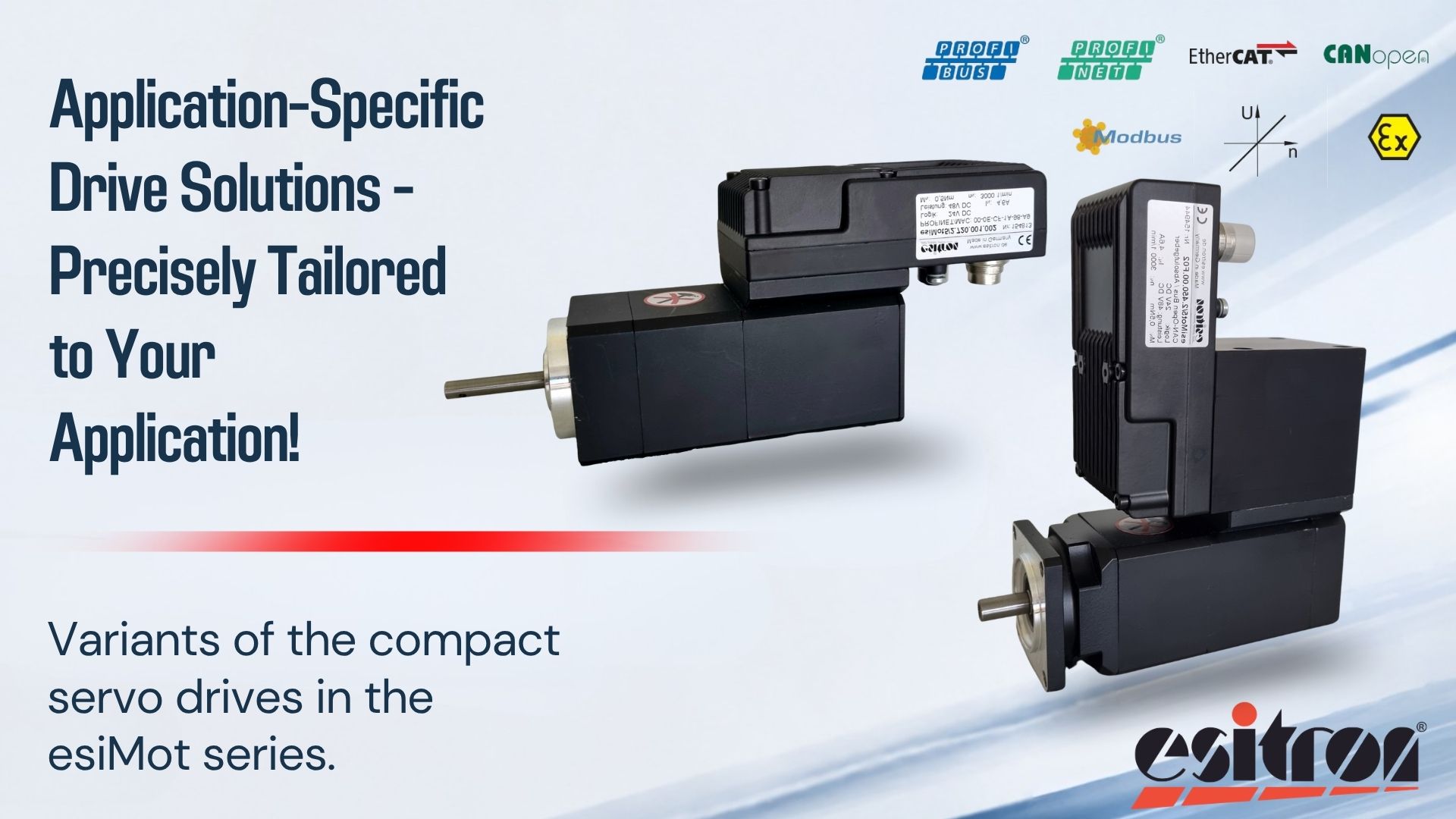 Variants of the esiMot Series esitron Compact Servo Drives landscape